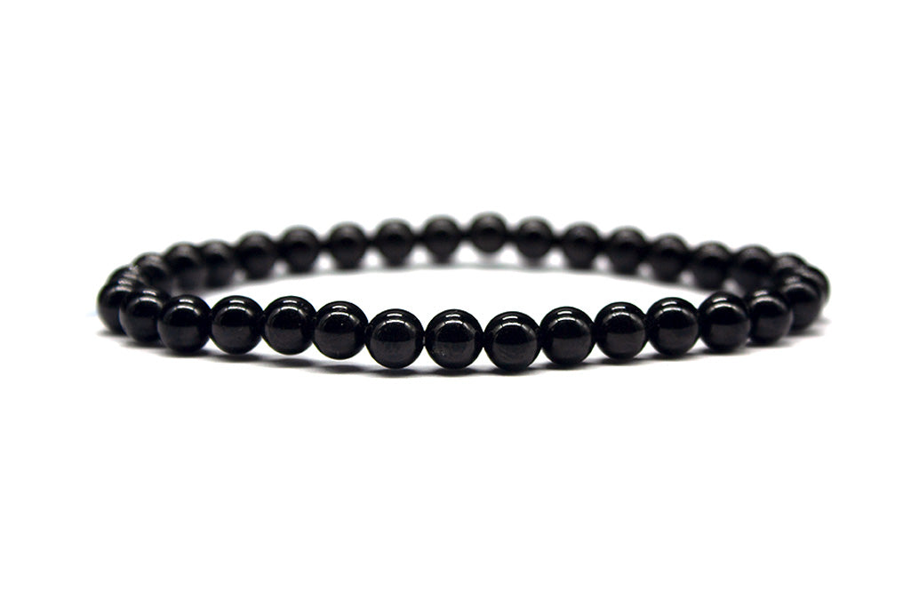 Black Tourmaline Bracelet 6mm - Polished | MyBeadsBracelet.com