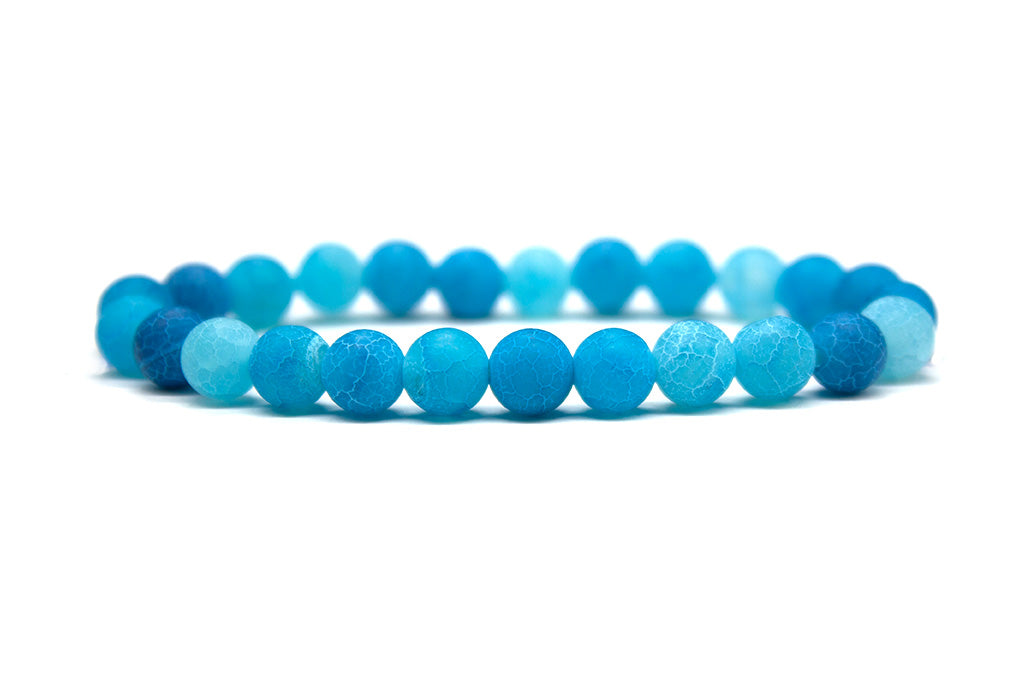 Blue Agate Bracelet - Weathered | MyBeadsBracelet.com
