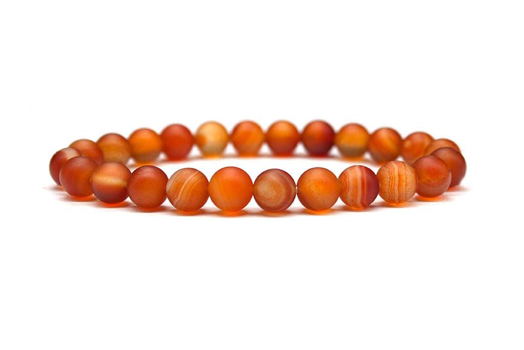 Carnelian Bracelet - Matte | MyBeadsBracelet.com