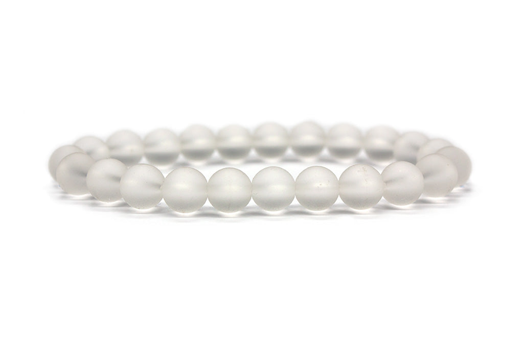 Clear Quartz Bracelet - Matte | MyBeadsBracelet.com