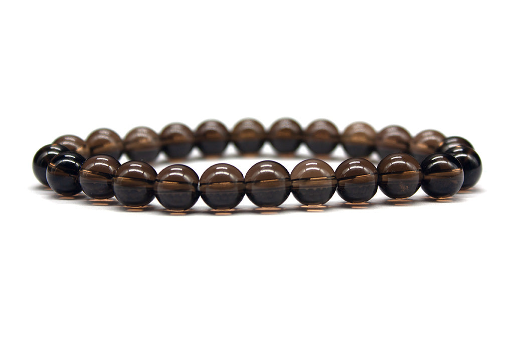 Dark Smokey Quartz Bracelet - Polished | MyBeadsBracelet.com