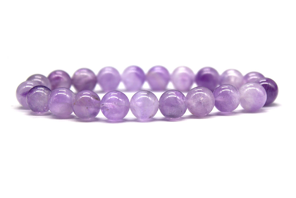 Lavender Amethyst Bracelet - Polished | MyBeadsBracelet.com