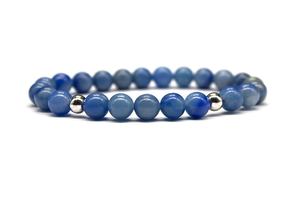 Light Sodalite Bracelet with Sterling Silver Accents - Polished | MyBeadsBracelet.com