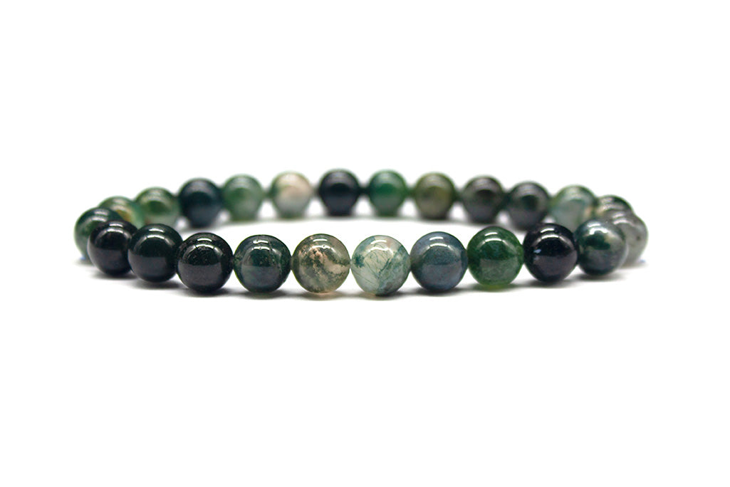 Moss Agate Bracelet - Polished | MyBeadsBracelet.com