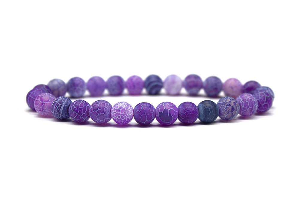 Lavender Agate Bracelet - Weathered | MyBeadsBracelet.com