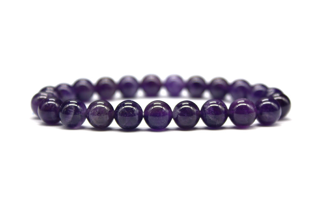 Purple Amethyst Bracelet - Polished | MyBeadsBracelet.com