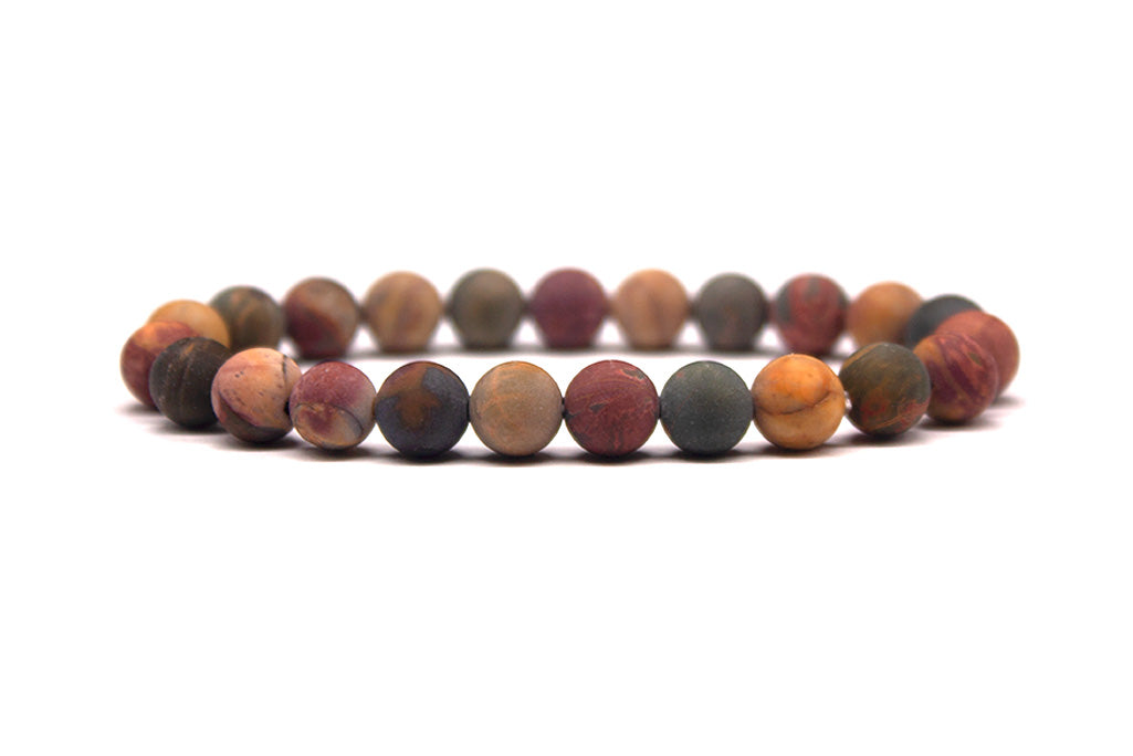 Red Creek Jasper Bracelet - Matte | MyBeadsBracelet.com
