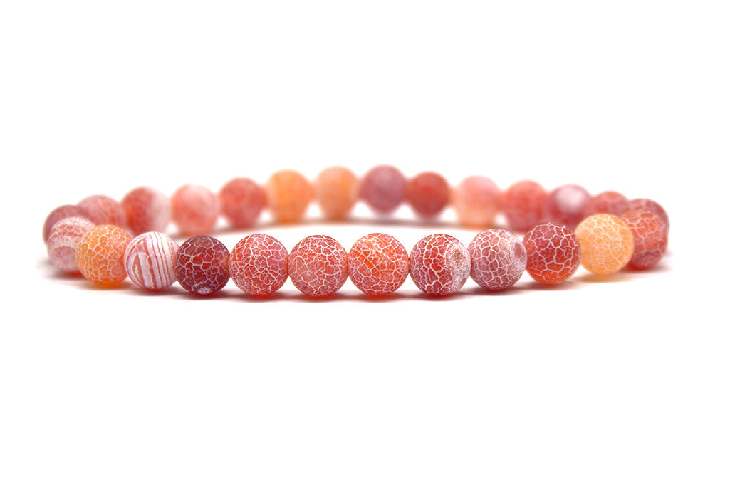 Red Agate Bracelet - Weathered | MyBeadsBracelet.com