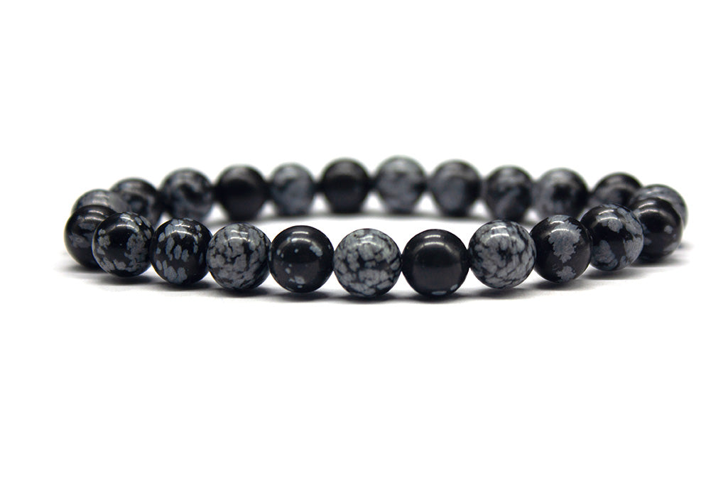 Snowflake Obsidian Bracelet - Polished | MyBeadsBracelet.com